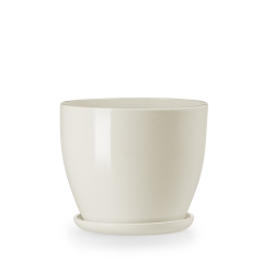 Donica Klasik wys. 11cm, średnica 13cm - Doniczka Klasik - ceramiczna - to idealny wybór dla miłośników klasycznego stylu wnętrz.